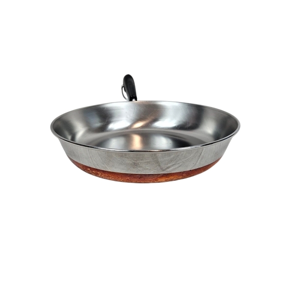 Vintage Revere Ware 9" Copper Clad Bottom Frying Pan Sautee Pan Made in USA - Picture 2 of 8